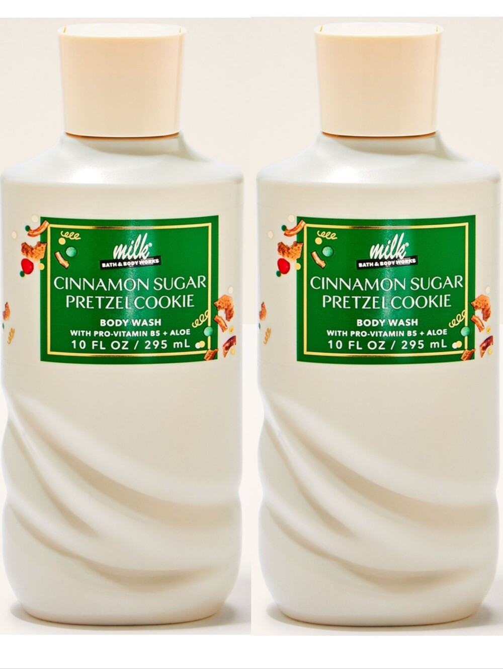 Bath & Body Works Cinnamon Sugar Pretzel Cookie Body Wash Set of 2 NEW RARE